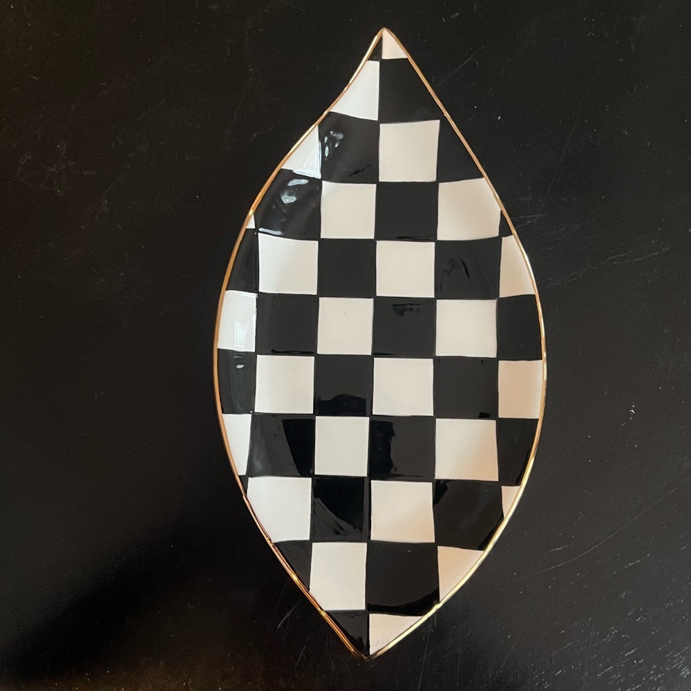Mackenzie Childs Leaf-shaped Dish